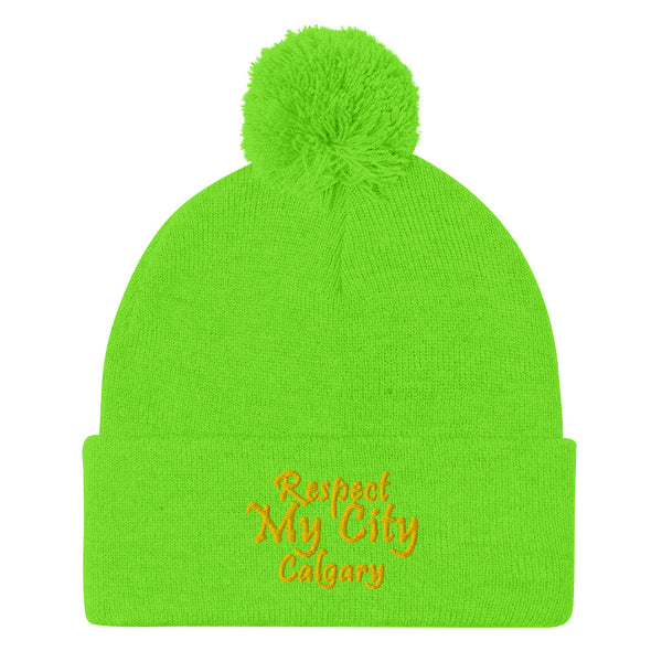 Respect My City Calgary Pom-Pom Beanie