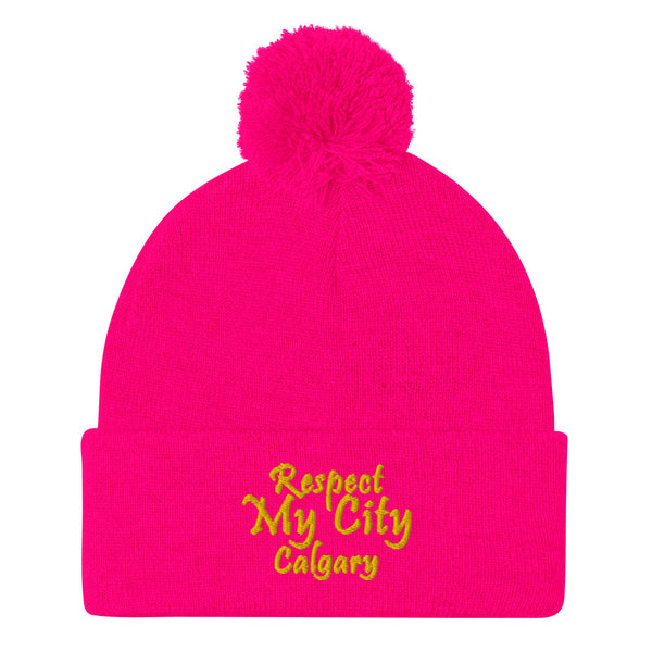 Respect My City Calgary Pom-Pom Beanie