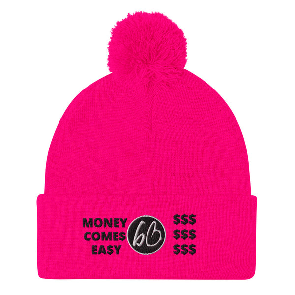 MONEY COME$ EA$Y Pom-Pom Beanie