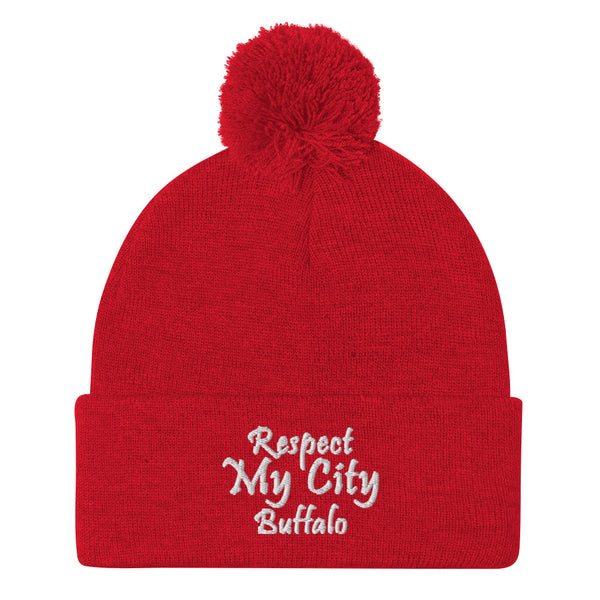 Respect My City Buffalo Pom-Pom Beanie