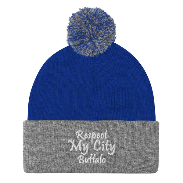 Respect My City Buffalo Pom-Pom Beanie