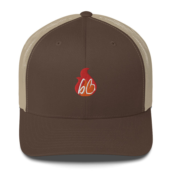 bb In A Flame Trucker Hat