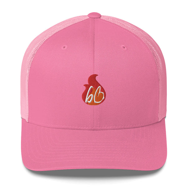 bb In A Flame Trucker Hat