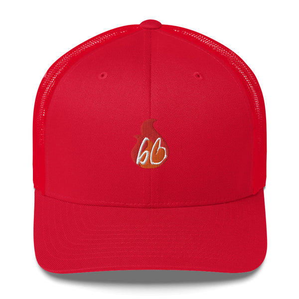 bb In A Flame Trucker Hat
