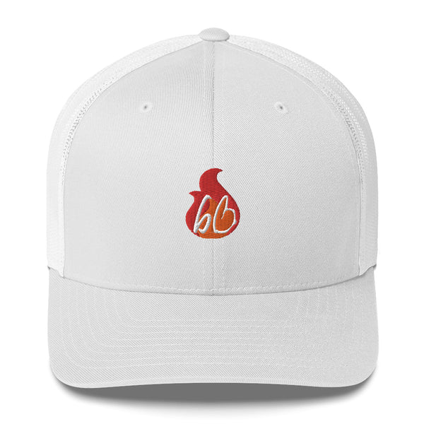 bb In A Flame Trucker Hat