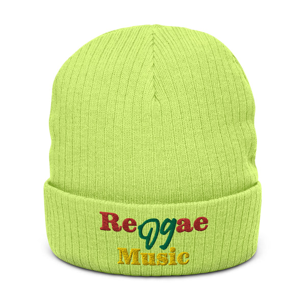 Reggae Music Ribbed Knit Beanie