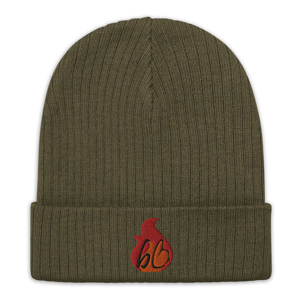 bb In A Flame Ribbed Knit Beanie