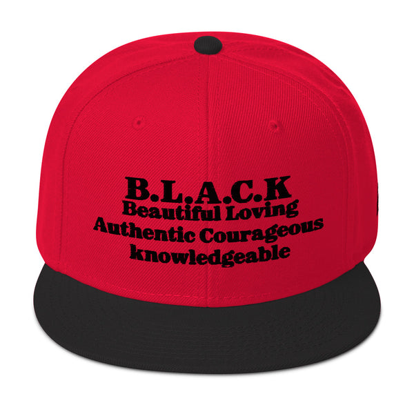 B.L.A.C.K Snapback Hat