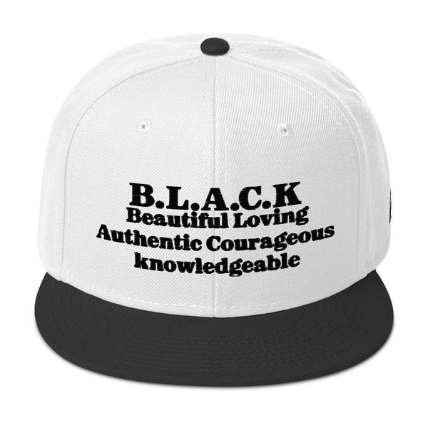 B.L.A.C.K Snapback Hat