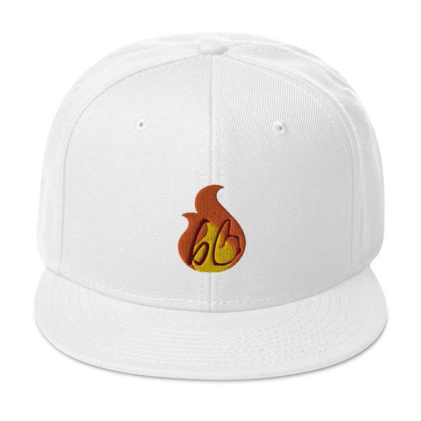 bb In A Flame Snapback Hat