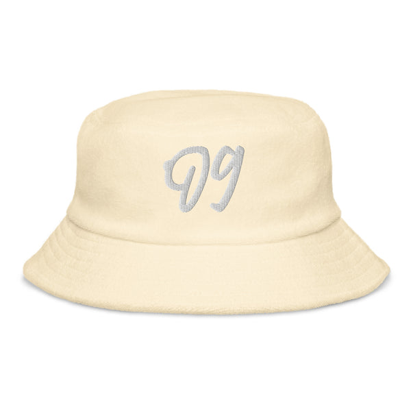 Upside Down bb Logo Terry Cloth Bucket Hat