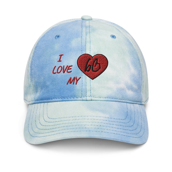 I Love My bb Tie Dye Hat