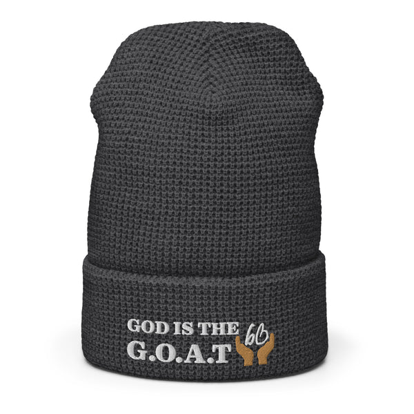 GOD IS THE G.O.A.T Waffle Beanie