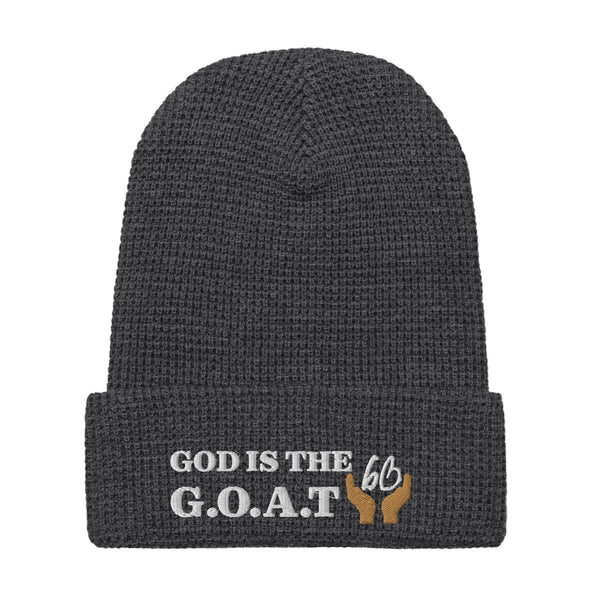 GOD IS THE G.O.A.T Waffle Beanie