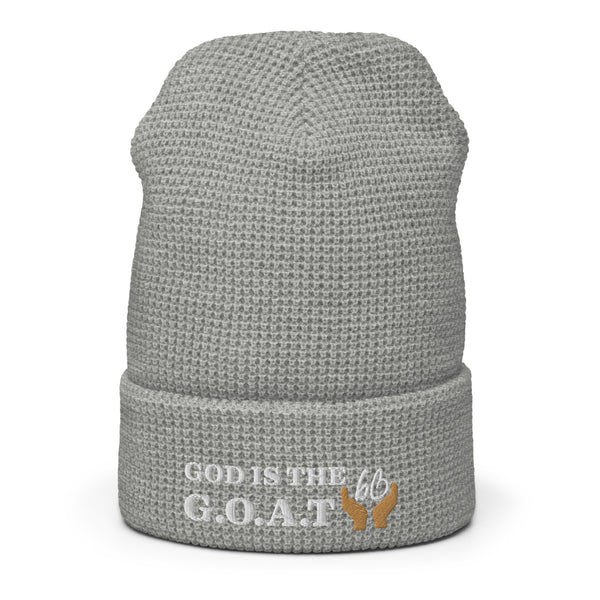 GOD IS THE G.O.A.T Waffle Beanie