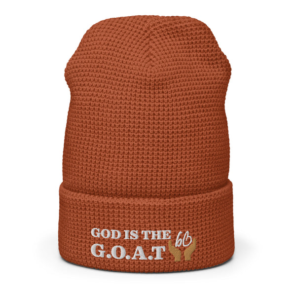 GOD IS THE G.O.A.T Waffle Beanie