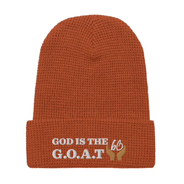 GOD IS THE G.O.A.T Waffle Beanie